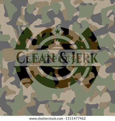 Clean & Jerk on camo pattern