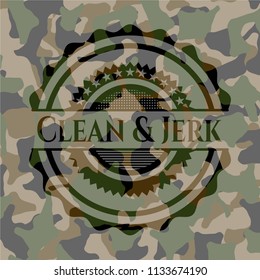 Clean & Jerk on camo texture