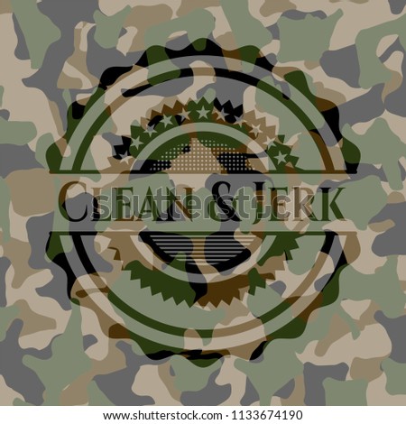Clean & Jerk on camo texture