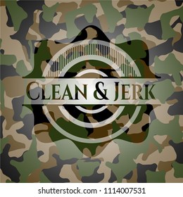 Clean & Jerk on camouflage pattern