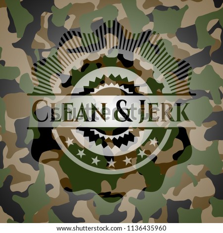 Clean & Jerk on camouflage texture