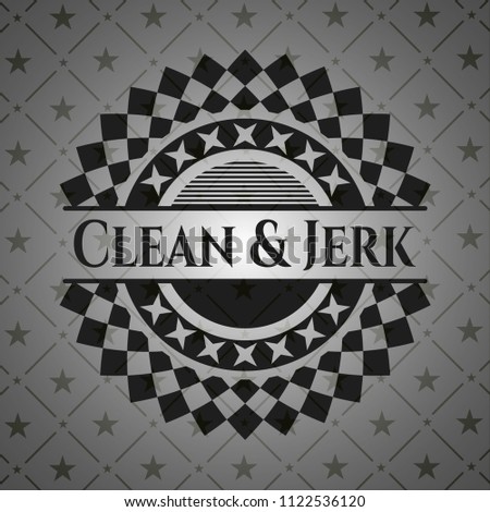 Clean & Jerk realistic dark emblem