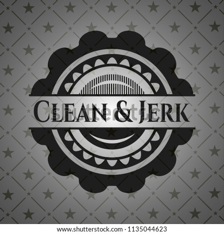 Clean & Jerk realistic dark emblem