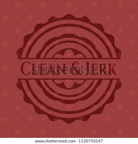 Clean & Jerk realistic red emblem