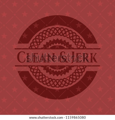 Clean & Jerk retro style red emblem