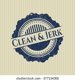 Clean & Jerk rubber stamp