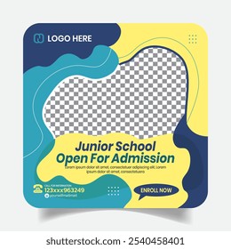 Clean Junior School Social Media Post Design Banner