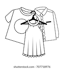 Clean laundry hanging icon