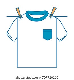Clean laundry hanging icon