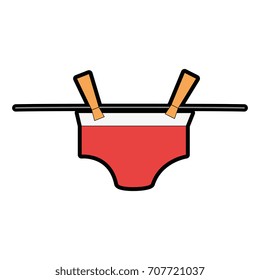 Clean laundry hanging icon