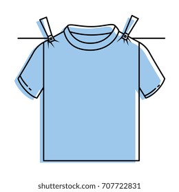 Clean laundry hanging icon