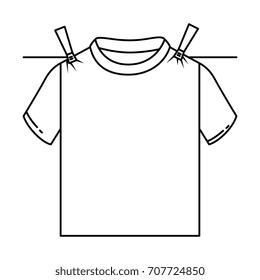 Clean laundry hanging icon