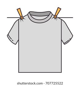 Clean laundry hanging icon