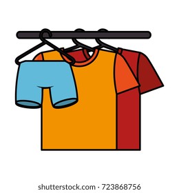 Clean laundry hanging icon
