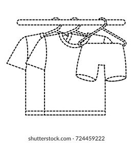 Clean laundry hanging icon