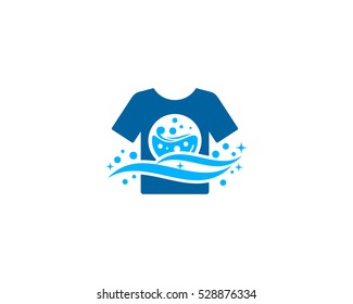 Clean Laundry Logo Design Template