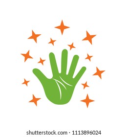 A clean left palm logo illustration design, logo ready for use
