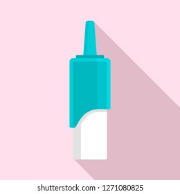 Clean lens bottle icon. Flat illustration of clean lens bottle vector icon for web design