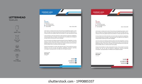 Clean Letterhead Design Template For your Business.