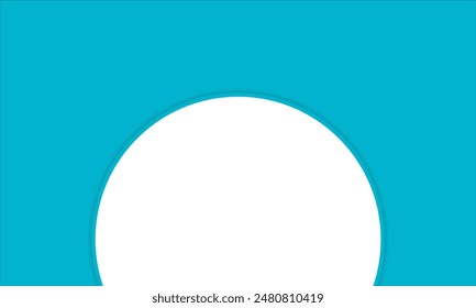 fondo de color azul claro limpio con forma de círculo 3d. Plantilla de visualización del producto. Imagen de usuarios de medios sociales. Vector de Perfil de avatar. Escena mínima vacía en blanco para visualización de producto de maqueta con espacio de copia  