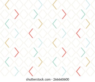 Clean light gentle geometrical modern seamless pattern. Colorful rectangles simple background. Vector