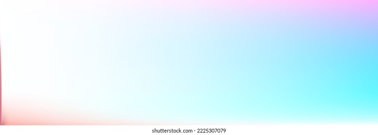 Sauberes helles, lebendiges Aqua Sunrise Sky-Tapete. Farbige Vivid Spotlight weiche Himmel Farbe horizontale Farbverlauf-Mesh Hintergrund. Hellweiße, unscharfe, mehrfarbige, pastellfarbige glatte Oberfläche.