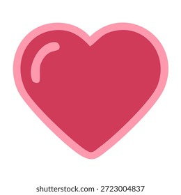 Forma de corazón de arte de línea limpia para iconos web modernos y aplicaciones románticas