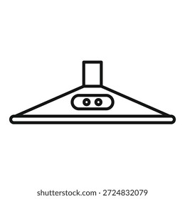 Limpar o ícone da arte da linha de um exaustor da cozinha removendo vapor e odores
