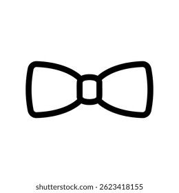 Clean Line Art Illustration of an Elegant Neck Bow