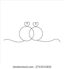 Clean line art illustrations suitable for romantic proposals, celebrations, and special occasions. Features include hearts, rings, and celebratory motifs.