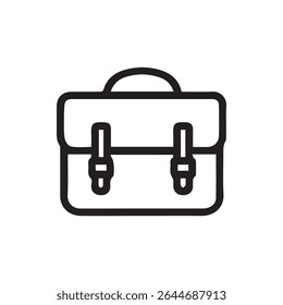 A clean line art of a leather briefcase perfect for professional or business use minimal design and style.