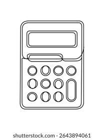 Uma ilustração vetorial de uma calculadora. Ideal para projetos relacionados a matemática, finanças e materiais educacionais.
