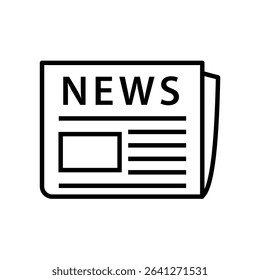 Clean line icon set for daily news