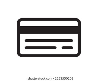 Icono de Vector de tarjeta de identificación de línea limpia para interfaces