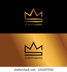 Clean line logo design that represent letter S and crown - EPS10 - Vector.