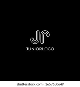 Clean line and modern logo design of letter J with clear background - EPS10 - Vector.