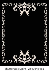 Clean Line Ornamental Frame Decorative Vector