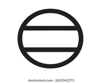 Clean Line Stop Icon in Modern Flat Design