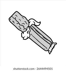 A clean lineart icon in Minimalist Lineart Style, depicting an energy bar, ideal for nutrition and workout visuals.