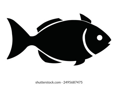 Saubere Linien von Vektorfisch Silhouette