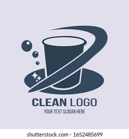 CLEAN LOGO BUCKET VECTOR DESIGN