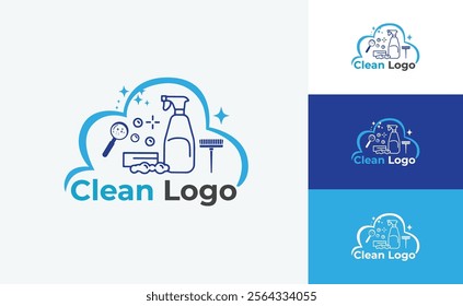 clean logo design for cleaning business