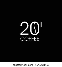 Clean logo design of coffee with dark background - EPS10 - Vector.