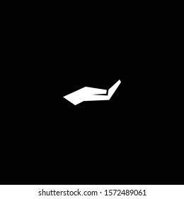 Clean logo design of hand on dark background colours - EPS10 - Vector.