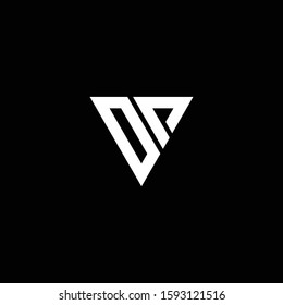 Clean logo design of letter D and P with black and white background - EPS10 - Vector.