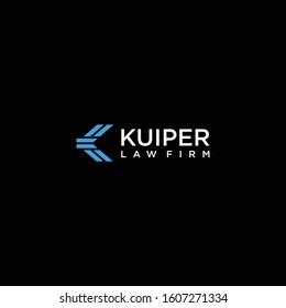 Clean logo design of letter K and F with clean background - EPS10 - Vector.