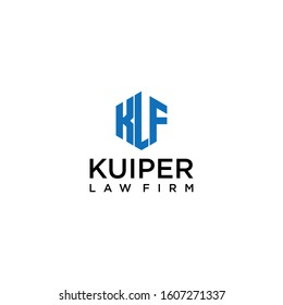 Clean logo design of letter K and F with clean background - EPS10 - Vector.