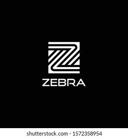 Clean logo design of letter Z with black background - EPS10 - Vector.