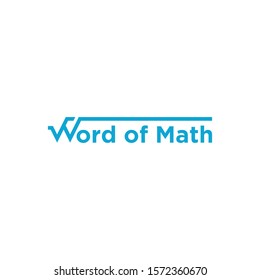 Clean logo design of math education with clear background colours - EPS10 - Vector.