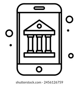 Clean logo design for a mobile banking app beautiful interface and icon